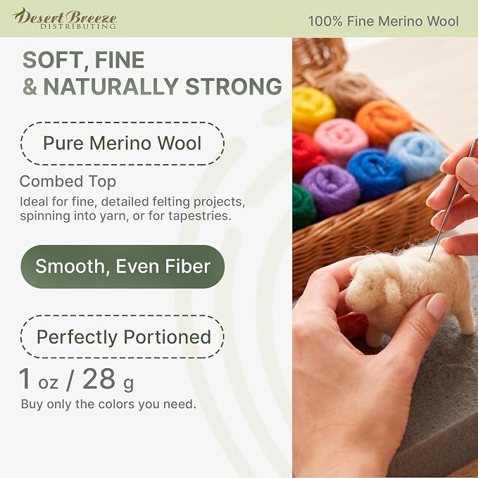 100% Natural Merino Wool Roving - Image 2