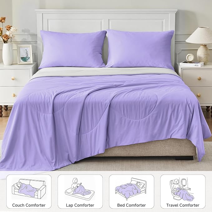 HOMFINE Cooling Comforter King Size, Japanese Double-Sided Cold Tech Fabric - Image 6