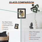 11x14 Picture Frame with Wavy Mat, Wooden Real Glass 11 x 14 Photo Frame - Image 2