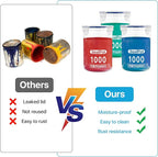 3 Sets Paint Container with Stainless Steel Mixing Ball, Plastic Paint Storage - Image 5