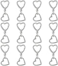 24 Pcs Heart Swivel Spring Clasps，Metal Spring Key Chain Hook Clasps，Clip by Unknown