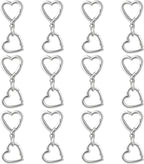 24 Pcs Heart Swivel Spring Clasps，Metal Spring Key Chain Hook Clasps，Clip by Unknown