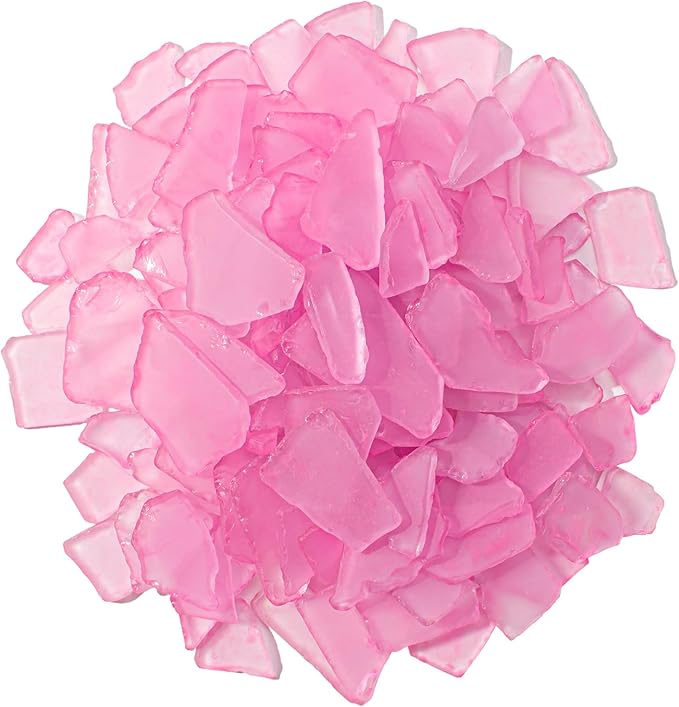 Keedolla Tumbled Sea Glass for Crafts - 40 OZ Flat Frosted Seaglass Pieces for by Keedolla