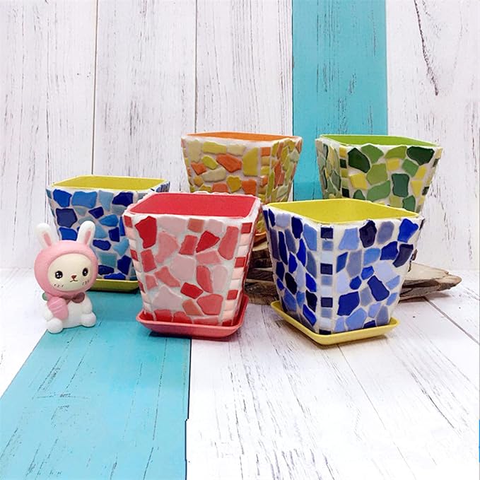 200g Ceramic Mosaic Tiles for Crafts, Irregular Stained Ceramic 0.2"x0.8" - Image 5