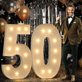 imprsv 4FT Marquee Numbers 50 Light up Number 50th Birthday Decorations Large by Letsmakeitimpressive