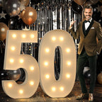 imprsv 4FT Marquee Numbers 50 Light up Number 50th Birthday Decorations Large by Letsmakeitimpressive