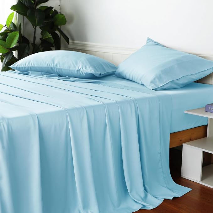 Bamboo Viscose Flat Sheets Only, Sateen Weave Full Size Flat Sheet Only - Image 5
