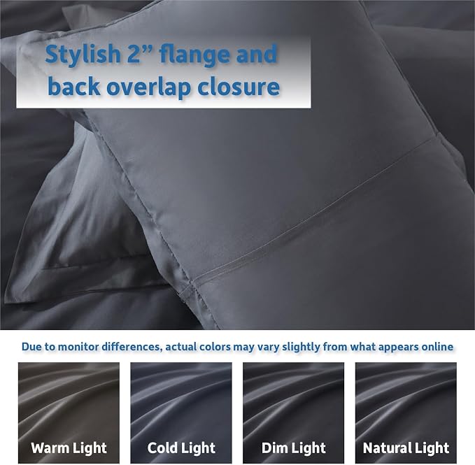 Nestl Dark Grey Duvet Cover Full Size - Image 8