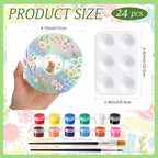 Sabary 29 Pcs DIY CD Painting Kit Painting Gift Includ 24 Pcs 4.72'' Blank Cds - Image 3