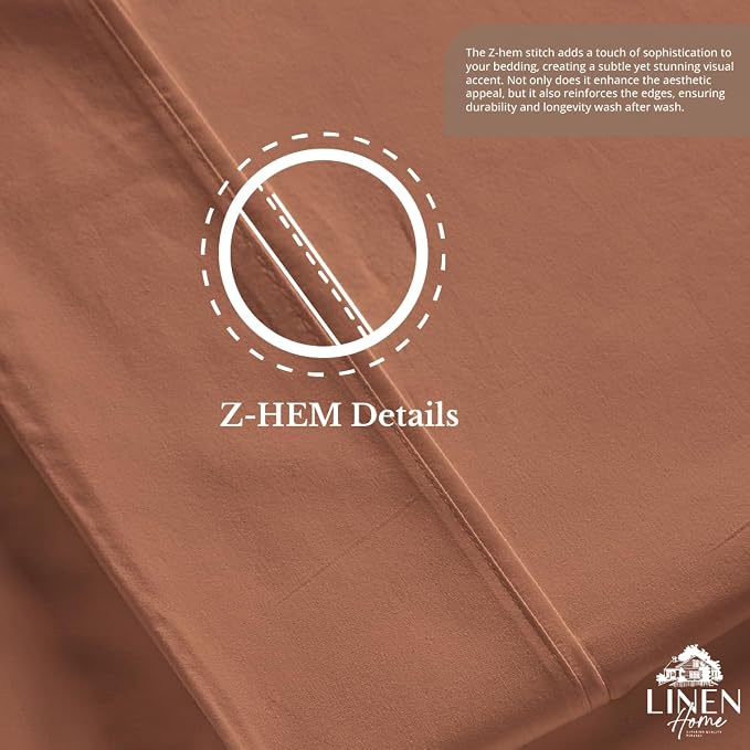 Linen Home 100% Cotton Percale 1 Flat Sheet, Twin Size - Image 5