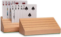 Black long Di fang Standard Size Solid Beech Playing Card Holder-2 Piece by BlacklongDifang