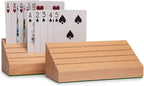 Black long Di fang Standard Size Solid Beech Playing Card Holder-2 Piece by BlacklongDifang