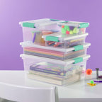 Sterilite 16-Pack Clip Box, Stackable Clear Plastic Bins - Image 4