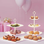 10 Pack Cake Stand Set with 3 x Two-Tier and 3 x Three-Tier Cupcake Stands - Image 4