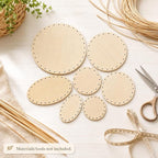 PEDDIG SHOP - Round and Oval Basket Weaving Base Set – 7 Wooden Basket Bases - Image 6