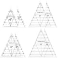 8 Pcs Tall Triangle Ruler for Quilting 4 6 8 10 Inch Acrylic Template Rulers by Unknown