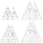 8 Pcs Tall Triangle Ruler for Quilting 4 6 8 10 Inch Acrylic Template Rulers by Unknown
