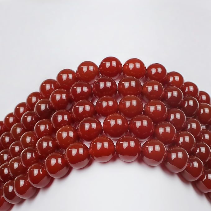MJDCB Natural Stone Bead Red Cornelian Gemstone Loose Beads - Image 6