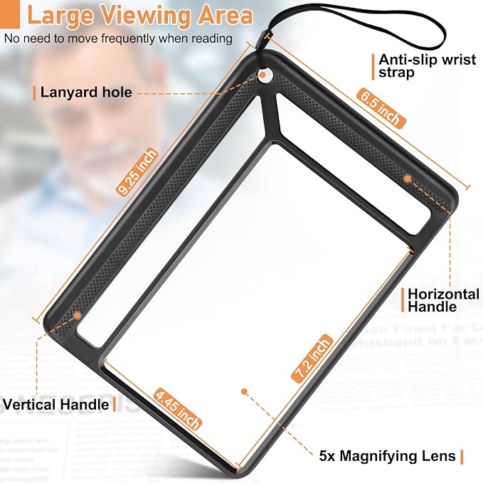 AKKYCVS 5X Full Page Magnifying Glass - Image 4