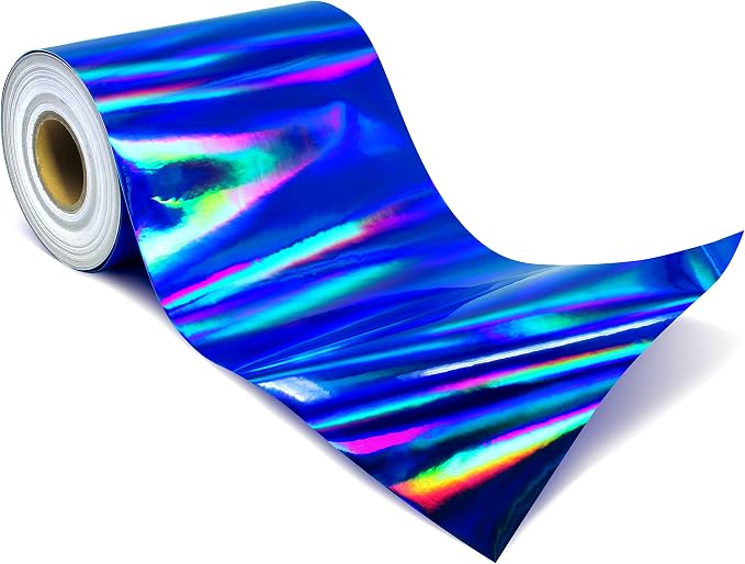 VViViD Blue Holographic Chrome DECO65 Permanent Adhesive Craft Vinyl 15 Feet x by VVIVIDVINYL