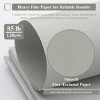SuFly Gray Toned Sketch Pad, 85lb/130gsm Toned Gray Paper - Image 3