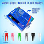 Wooden Score Board for Phase 10 Card Game | Magnetic Travel Score Tracker - Image 2