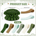 6 Rolls 40 Ft Ruffled Bulletin Board Borders Back to School Classroom Decor - Image 2