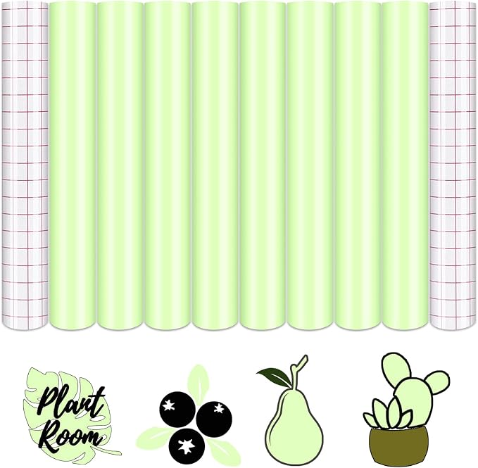 Tintnut Pastel Green Permanent Vinyl Self Adhesive Vinyl 8 Pcs 12''x10'' | by Tintnut