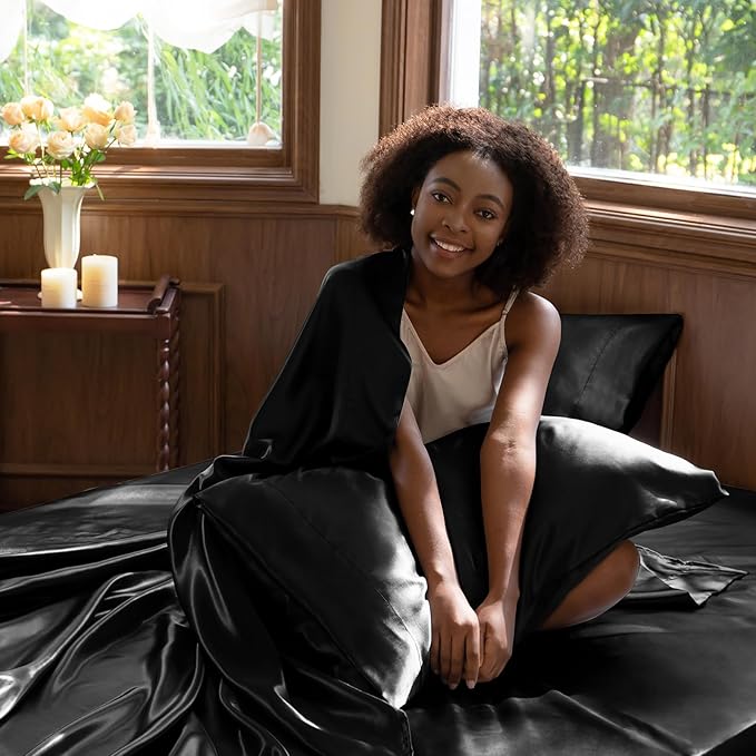 CozyLux Satin Sheets Twin XL Sheets - Image 5