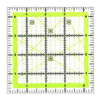 UOOU Quilting Ruler, Square Quilting Rulers Fabric Cutting Ruler Acrylic by UOOU