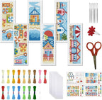 FREEBLOSS 6 PCS Cross Stitch Bookmark Kits by FreeandCreativeCraftsArt