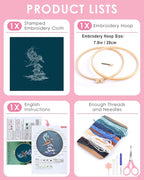 TINDTOP Embroidery Kit for Beginners Adult, Kingfisher Embroidery Kit for - Image 2