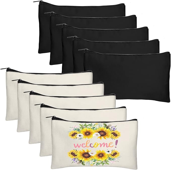 Legigo Blank Canvas Bag Zipper Pouch Makeup Bags Bulk by Legigo