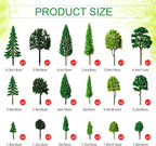 Skylety 35 Pieces Model Trees 6.3-1.2 Inch Mixed Miniature Trees Diorama - Image 2