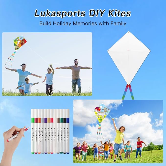 DIY Blank Kites for Kids in Bulk, Kite Making Kit for Kids, 23.6in Bulk Blank - Image 2