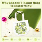 Tintnut Vintage Green Holographic HTV Vinyl Roll, easy cut & weed, stretch - Image 3