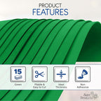 Green EVA Foam Sheets for Crafts, 9 x 12 Inch, 2mm Thickness, 15 Pack – Ideal - Image 4