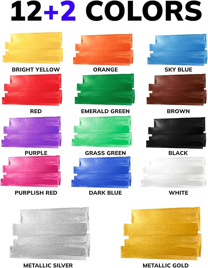 JusArt 14 Colors Jumbo Markers for Quick Bold Poster Banner Sign Lettering and - Image 2