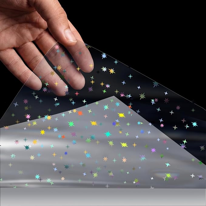 36 Sheets Holographic Sticker Paper Transparent Holographic Laminate Sheets | - Image 3