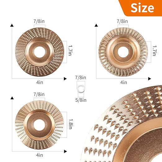 Pomsare 3PCS Angle Grinder Polishing Pad, Wood Carving Disc Set - Image 3