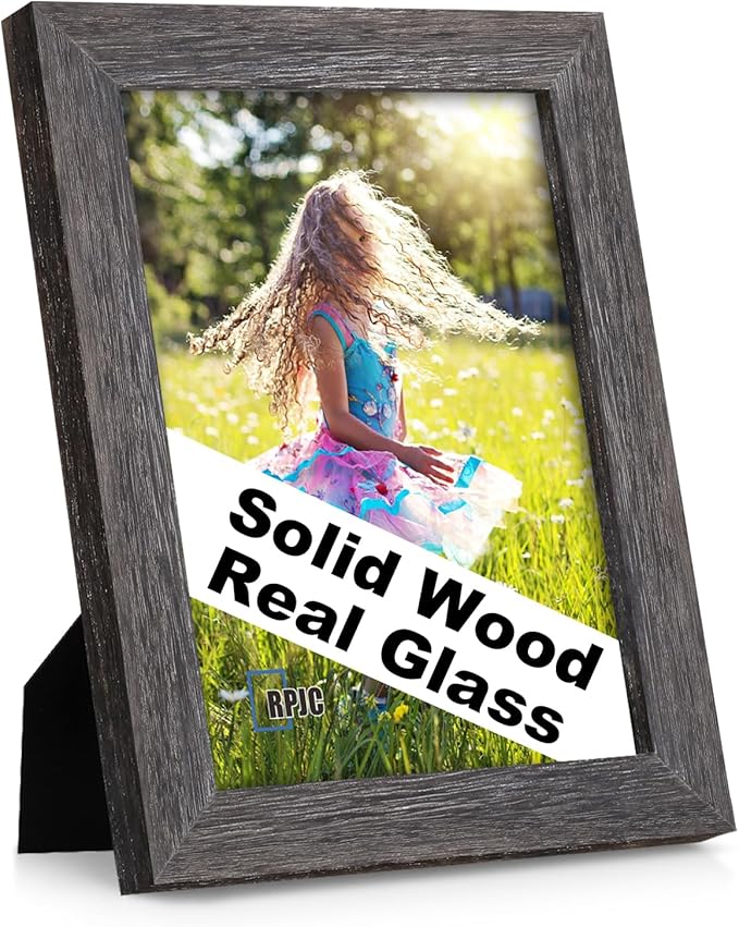 RPJC 6x8 inch Picture Frame Made of Solid Wood and High Definition Glass by RPJC