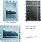 5x7 Wavy Picture Frame With Mat - Image 3