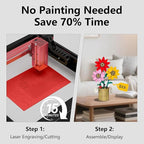 4 Pack Double-Sided Pre-Painted Colored Plywood Sheets, 11.7"x8.27"x1/8" - Image 7