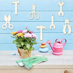 50 pcs Mixed Styles Labor Tool Theme Unfinished Wood Cutout Charms Scissors Axe - Image 7