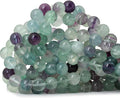 35PCS 10mm Natural Colorful Fluorite Gemstone Round Loose Beads by CHEAVIAN
