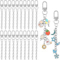 Chuyau 20pcs Silver Keychain Making Kit Swivel Snap Hook Lobster Claw Clasps by chuyau