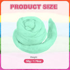 MECCANIXITY Wool Roving Yarn Soft Felting Wool 50g/1.76oz Pure Chunky Roving - Image 2