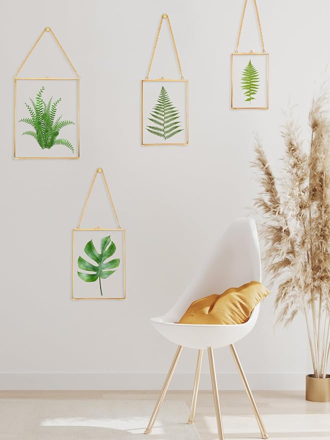 REDHUGO Hanging Pressed Flower Frames, Double Glass Floating Picture Frame - Image 5