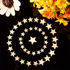 DERAYEE 100 Pcs Unfinished Wooden Stars Ornaments - Image 3