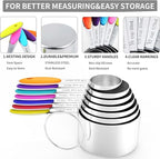 TILUCK measuring cups and magnetic measuring spoons set, stainless steel - Image 6